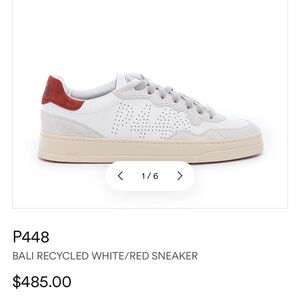 NEW - P448 White and Red Sneakers